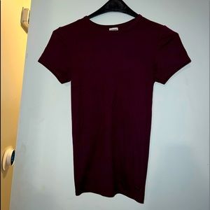 burgundy sleep shirt